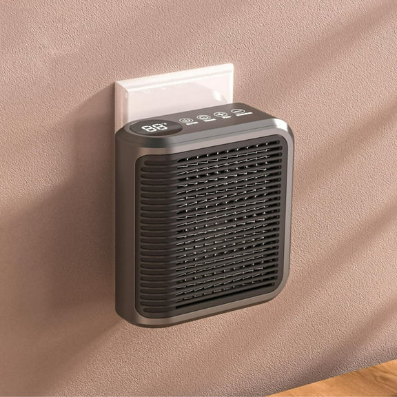 Upgrade Smart Wall Space Heater, 2025 Portable Electric Small Safe Heater,Adjustable Mini Heater Plug Wall Mounted Heater Multi-function Timing Hot Heater