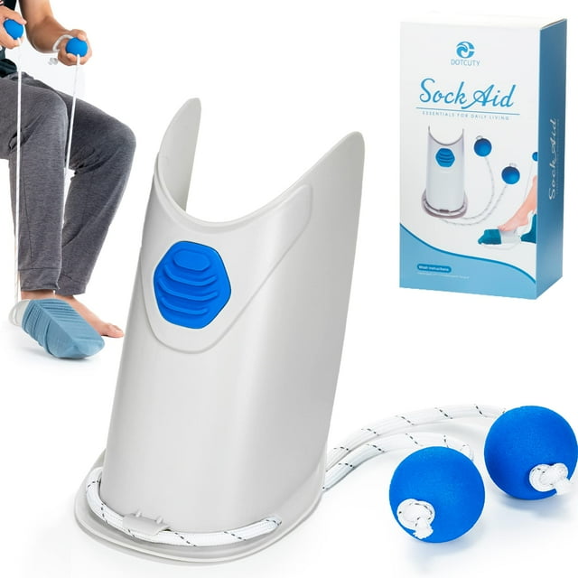Upgrade Sock Aid Adjustable Socks Helper, Ergonomic Handles Device