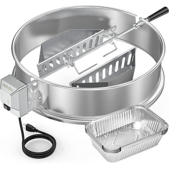 Upgrade Stainless Steel Rotisserie Ring Kit for er 22inch Kettle