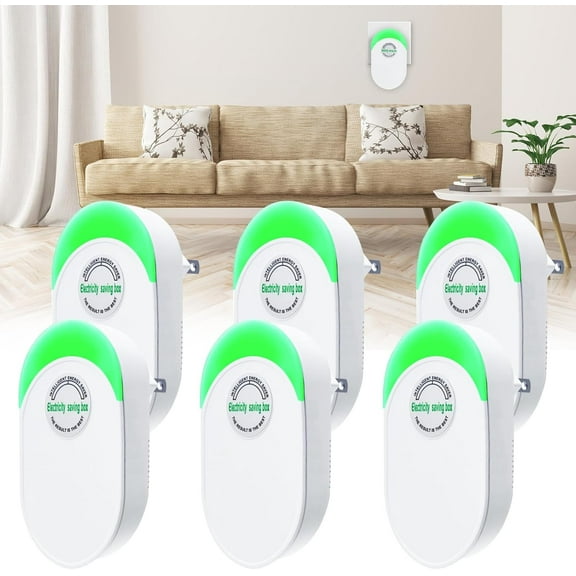 Upgrade-Stop Watt Energy Saving Device Intelligent Energy Saver Stopwatt Electricity Saving Box Us Plug 90v-250v 30kw-6Pack- Green