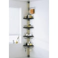 thumbnail image 1 of Upgrade Sturdy Shower Caddy Tension Pole Black and Gold Corner Shower Caddy 18/8 Stainless Steel Rustproof 4 Tier Adjustable Shelves for Bathtub Shampoo Accessories Storage Rack 32-122inch, 1 of 13
