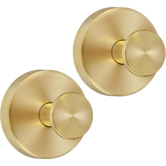 Upgrade Suction Cup Hooks for Shower,Heavy Duty Towel Hooks for Bathrooms, No Drill Suction Hooks for Inside Shower, Reusable Shower Hooks for Glass Doors & Windows(2 Pack Gold)