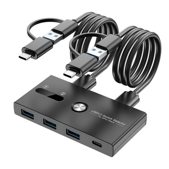 Upgrade TYPE C+USB3.0 Switch 2 in 4 Out Printer Sharer Keyboard and Mouse/Scanner USB C KVM SWITCH New