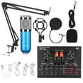 thumbnail image 1 of Upgrade V8X PRO Live Sound Card Condenser Microphone Bundle, BM800 Podcast Equipment Kit with Muti-Functional Bluetooth Mixer for Studio Recording & Broadcas, 1 of 7