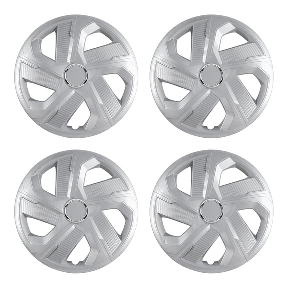Upgrade Your Vehicle with 16" Universal Snap-On Hubcaps  4-Piece Silver Steel Wheel Covers, Retention Rings, Corrosion Resistant  Fits Most Cars/Trucks/SUVs (Exclusions Apply) 