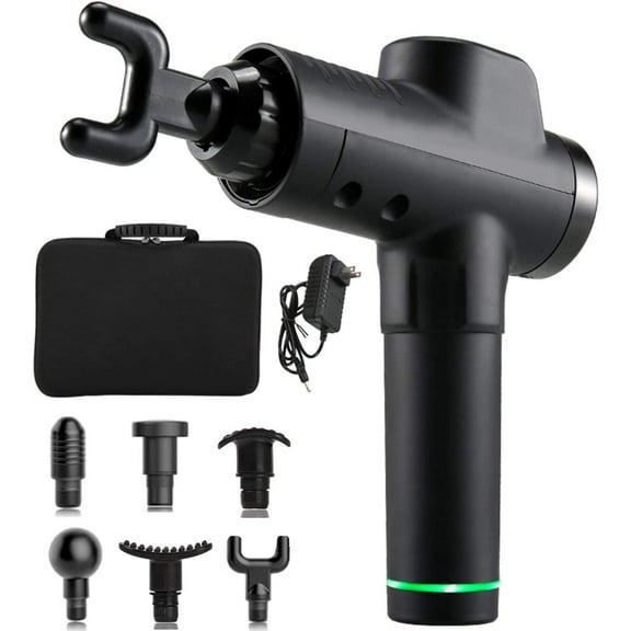 Upgrade Version of Hand-held Electric Muscle massage Gun, high Quality Fascia Gun Massager, Pain Relief, can Carry The Silent Touch Screen for Sports, 20 Block Adjustable, 6 massage Heads