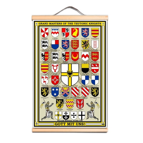 Upgrade Your Wall Decor with Armor Warrior Artwork - Templar Knight Scroll Painting - Medieval Poster for Christian Warrior Fans 3,Multicolor,19.7X27.6 inches