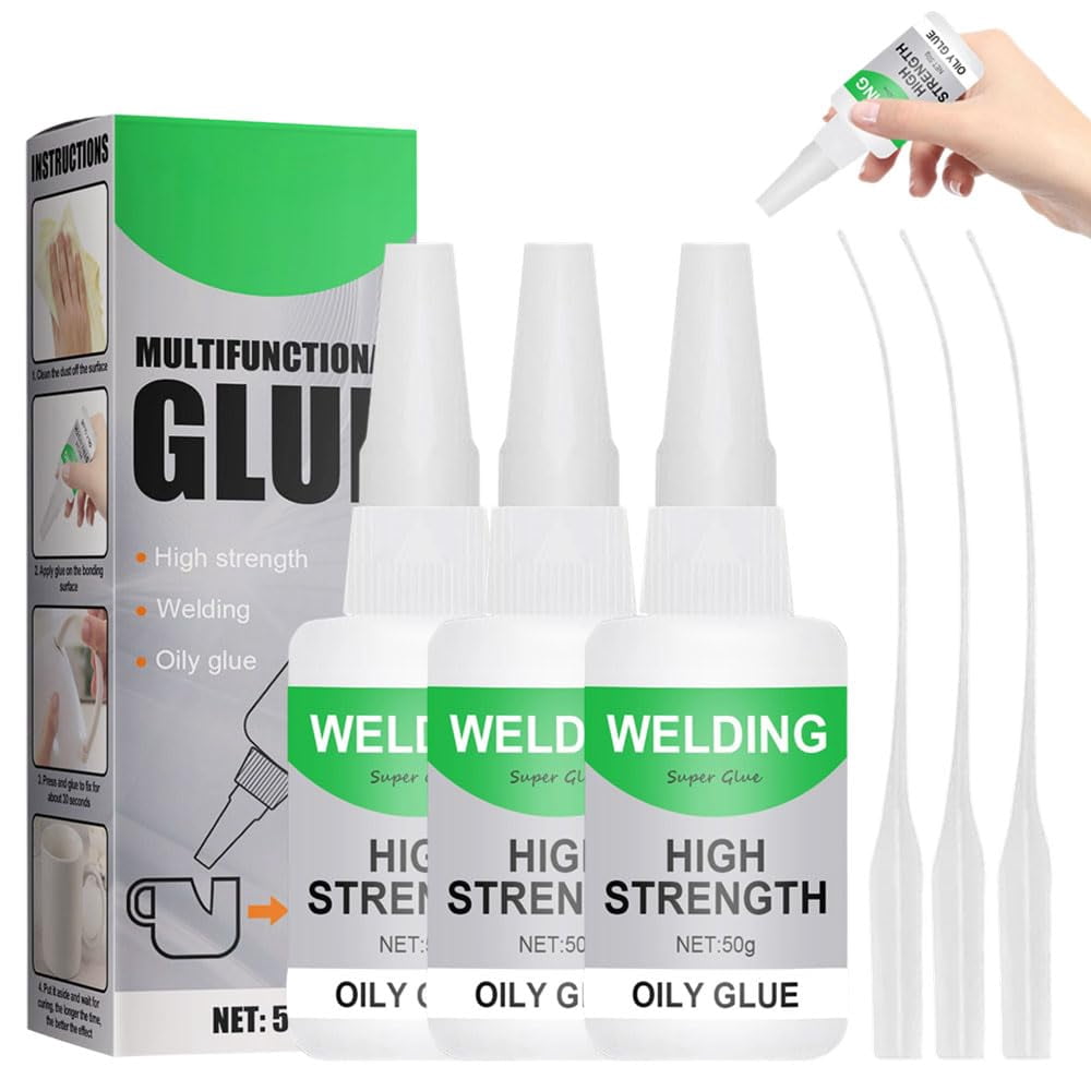 Upgrade Welding High-Strength Oily Glue, 2025 New Universal Multifunctional Super Glue, Strong Adhesion, Instant Bonding Quick Repairs for Metal, Wood, Glass, Leather