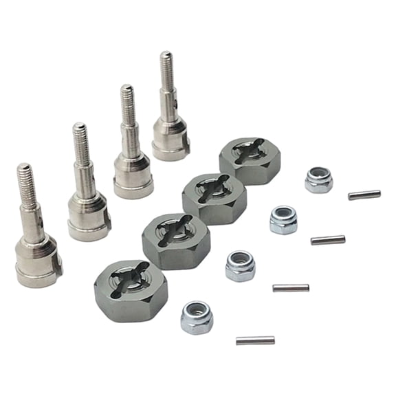 Upgrade Wheel Conversion Set Axle /18 A959 RC Car Model Modified - titanium, Wheel Axle Length 25mm
