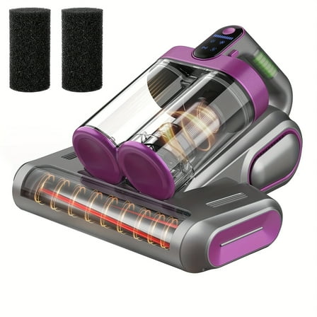 Upgrade Wireless Mattress Vacuum Cleaner - 16Kpa Suction, 253.7 Nano UV Lamp, 80000Rpm Ultrasonic Tech - Portable Handheld for Beds/Fabric Sofas/Carpets