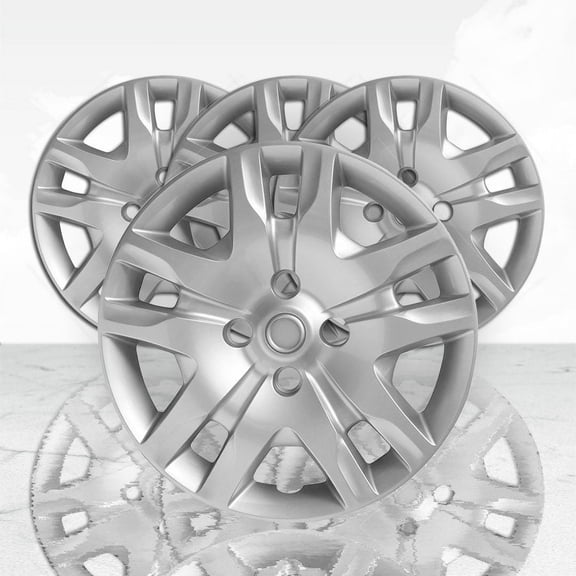 Upgrade Your Auto 16 Inch Wheel Covers Silver fits Nissan Sentra 2010-2012, 4 Pcs