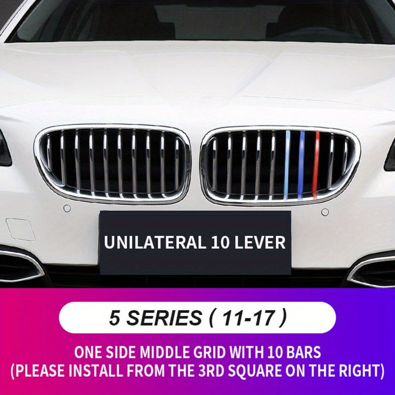 Upgrade Your BMW 5 Series with 3D Car Front Grille Trim Sport Strips ...