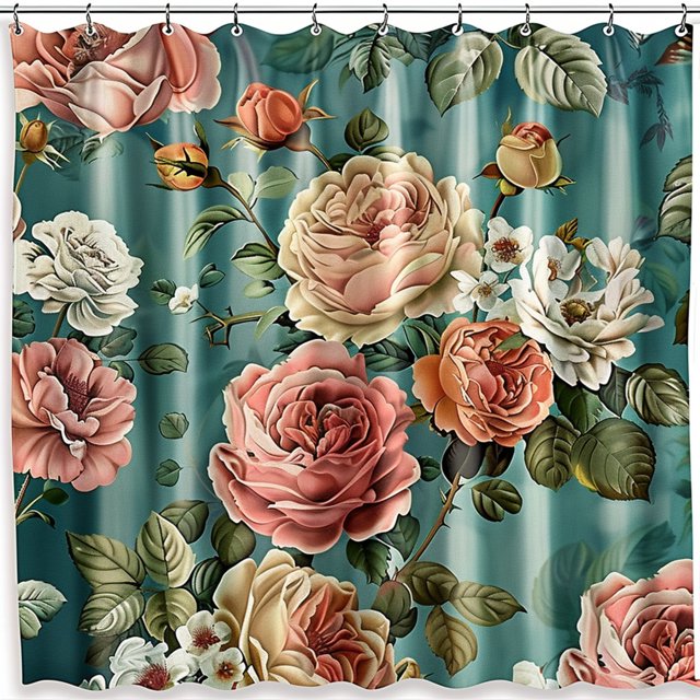 Decorative Star Fish Chrome Shower Curtain Hooks - Upgrade Your Bathroom Style A