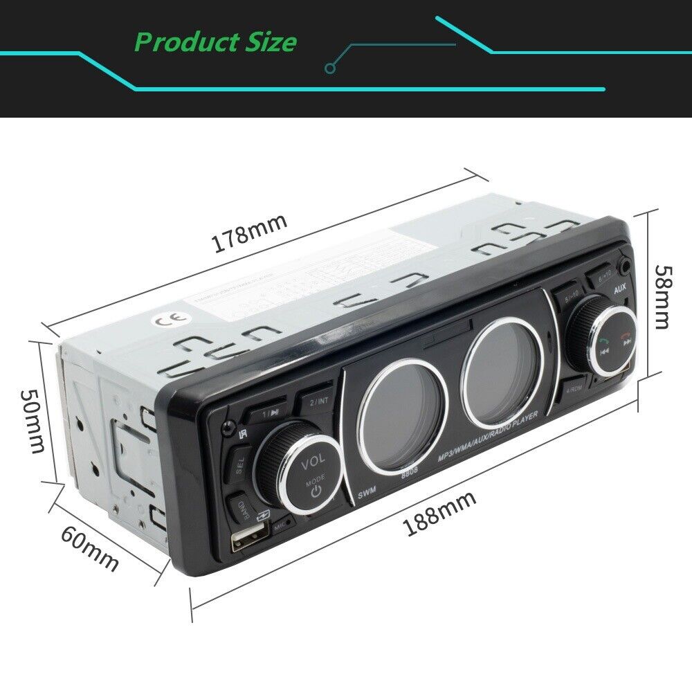 Upgrade Your Car Stereo Bluetooth MP3 Player Marine Receiver USB/SD