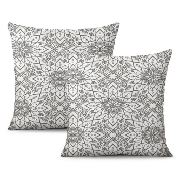 Upgrade Your Comfort: Grey and Beige Farmhouse Pillow Covers 16x16 Inch, Pack of 2