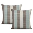 thumbnail image 1 of Upgrade Your Comfort: Grey and Beige Farmhouse Pillow Covers 18x18 Inch, Pack of 2, 1 of 1