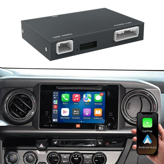 AUTOABC Wireless Carplay For Toyota with Entune2.0 Touch2 2014-2019 New Version Retrofit Kit Decoder Fits For Tundra Highlander RAV4 Tacoma Camry Corolla Avalon Prius CH-R Sienna Camry