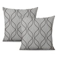 thumbnail image 1 of Upgrade Your Home with Grey Flower Throw Pillow Covers, 20x20 Inch - Modern Boho Decor, Set of 2, 1 of 7