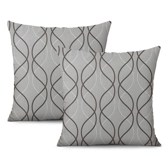 Upgrade Your Home with Grey Flower Throw Pillow Covers, 20x20 Inch - Modern Boho Decor, Set of 2