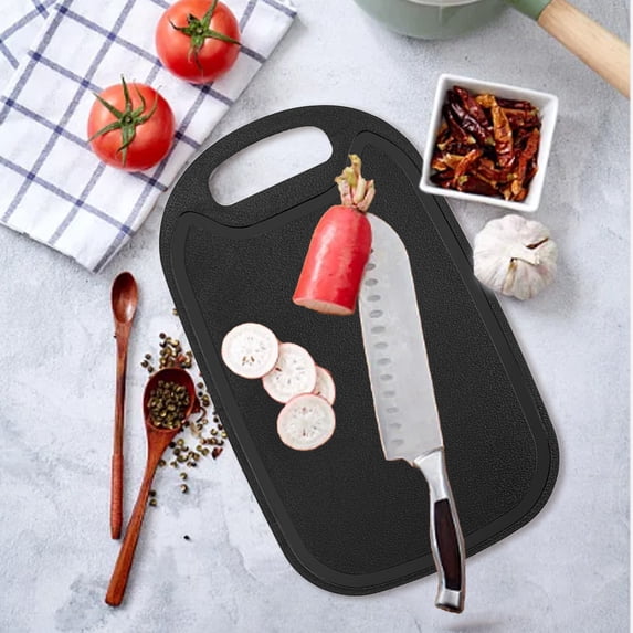 Upgrade Your Kitchen Experience with Double-Sided Plastic Cutting Board: Dishwasher Safe, Non-Slip Grip, Ideal for All Your Food Prep Needs