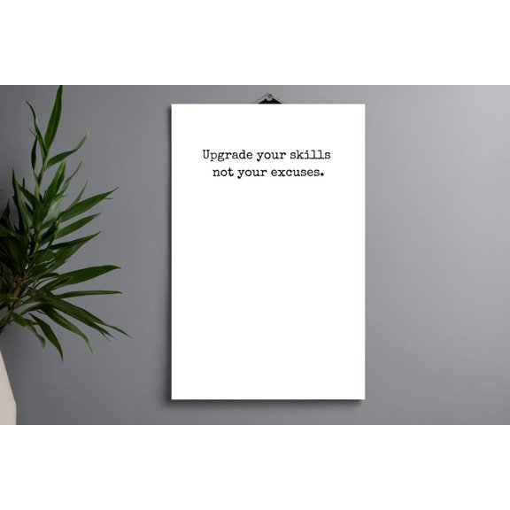 Upgrade Your Skills Wall Art Print, Unframed Paper Poster 8x10in