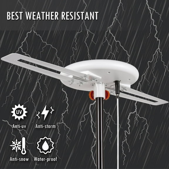 Upgrade Your TV Experience with Five Star 2020 Omni-Directional HDTV Antenna, 150-mile Range, White