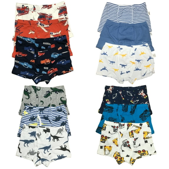 Upgrade Your Toddler's Style and Comfort with B&Q 12-Pack of Cotton Boxer Briefs | Sizes 4T-8T | Stylish, Comfortable, and Durable Essentials