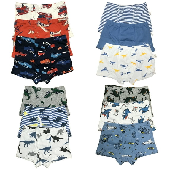 Upgrade Your Toddler's Style and Comfort with B&Q 12-Pack of Cotton Boxer Briefs | Sizes 4T-8T | Stylish, Comfortable, and Durable Essentials