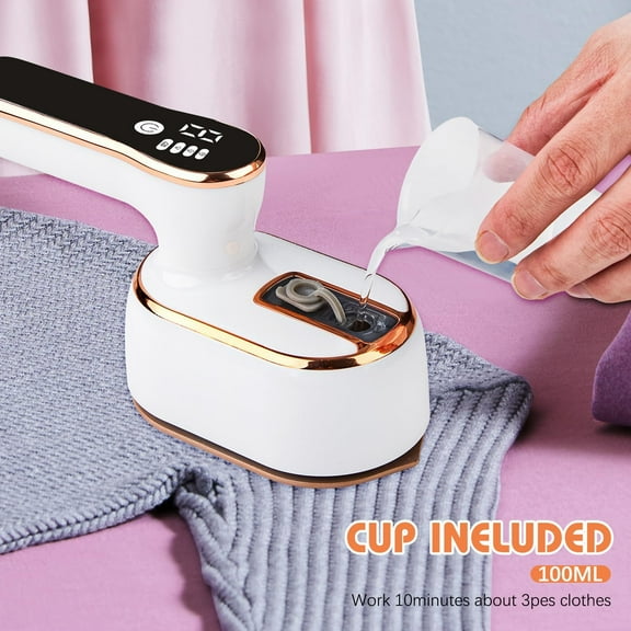 Upgrade  plus Steam Iron, 3 Steam Levels Clothes Steamer, 2-In-1 Steamer and Iron Professional Heavy-Duty Steam Travel Irons for Clothes, Suitable for Wool, Silk, Knitwear, Linen (White)