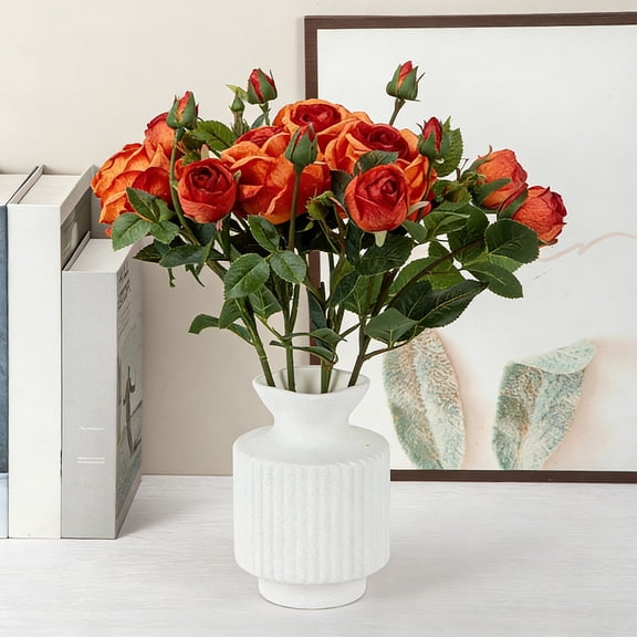 Upgraded 1.2L Round Bottomed Flat Mouthed Striped Vase W