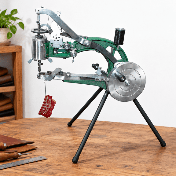 Upgraded 10-Bearing Manual Shoe Repair Sewing Machine for Cobbler Work on Shoes, Bags, and Clothing