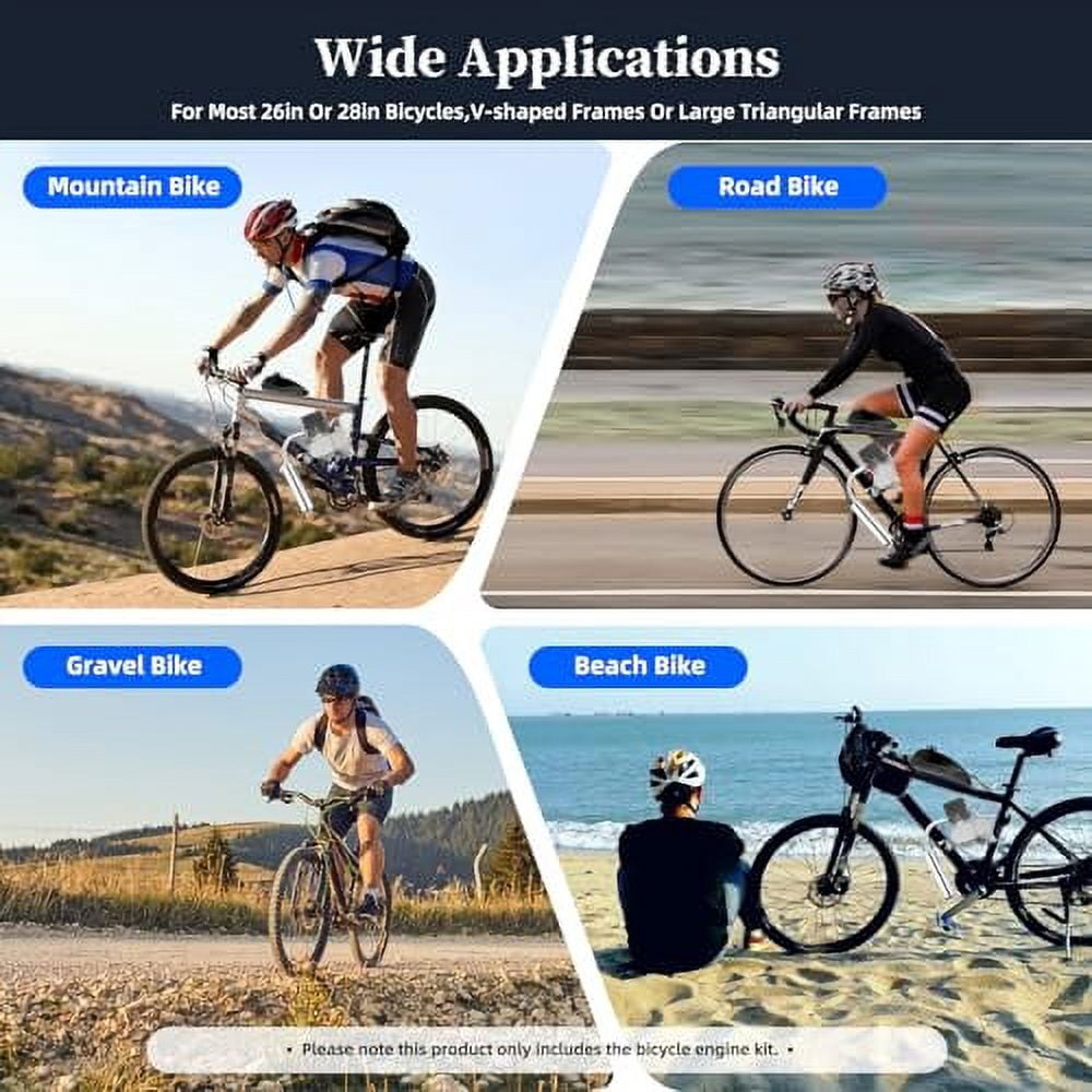 Upgraded 100cc Bicycle Engine Kit 2 Stroke Motorized Bike Engine Kit Gas Motorized Bicycle Engine Kit Super Fuel-efficient Bicycle Motor Kit Fit for 26"-28" Bikes, 36 Teeth Full Set