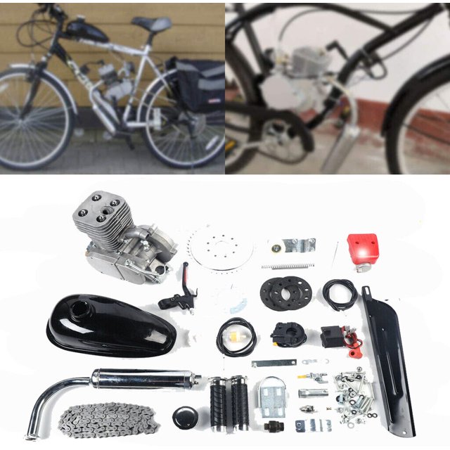 Upgraded 100cc Bike Engine Kit, 2 Stroke Bicycle Motor Kit Petrol Gas