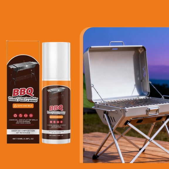 Upgraded 100ml BBQ Grill Cleaner - Removes Burnt-On Grime And Grease For Outdoor And Home Ovens And Pans