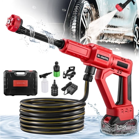 SPEEDWOW 1060 PSI Cordless Pressure Washer, 2.8 GPM High Power Washer with Brushless Motor, 6-in-1 Adjustable Nozzle, Portable Power Cleaner for Car, RV, Boat & Yard