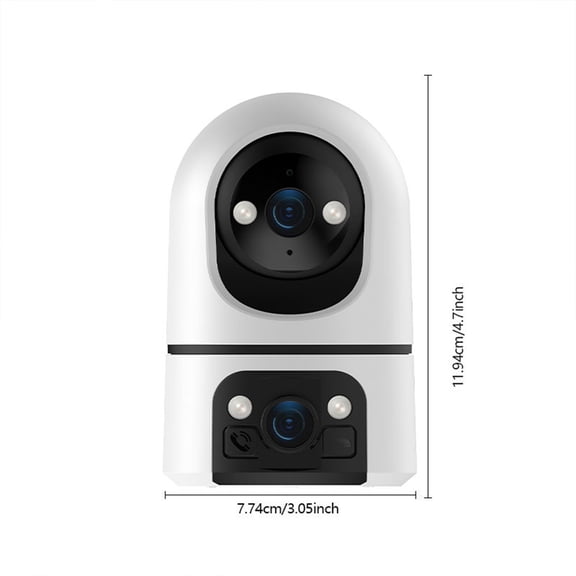 Upgraded 1080P Dual-Lens Security Camera with Two-Way Talk, Human Motion Detection, SD/Cloud Storage, App Alert & Monitor for Home, Elderly Care