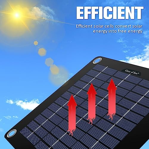 Upgraded 10W Solar Panel Kit, 12V Waterproof Solar Trickle Charger, Portable Solar Powered