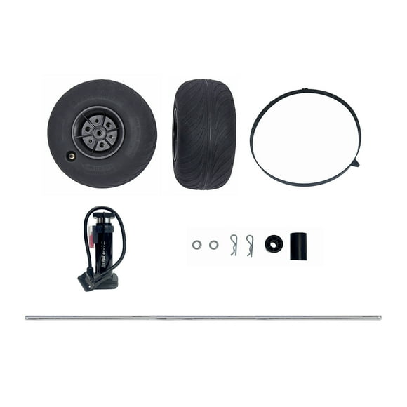 Upgraded 12" Balloon Wheels for Sand Retrofit Kit  Pneumatic Balloon Tires for Beach Cart with 10mm Axle and Air Pump  2-Pack