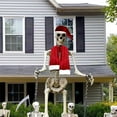 thumbnail image 1 of Upgraded 12 Foot Skeleton Christmas Outfits Scarf And Santa Hat With DrawstringAdhesive For Heavy Secure 12 FT Skeleton Accessories For Christmas Decorations F, 1 of 8