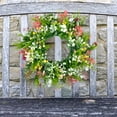 thumbnail image 1 of Upgraded 13'' Spring And Summer Flower Wreath Artificial Colored Wreath Wall Window Courtyard Door Decorative Easter Decoration Wedding Wreath I, 1 of 7