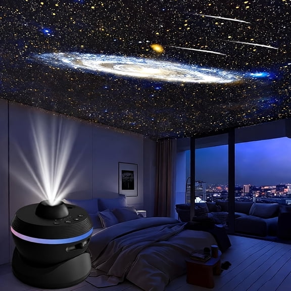 Upgraded 13-in-1 Meteor & Galaxy Projector with Shooting Star, Ultra-Wide Projection & Multi-Color Night Light for Living Room, Bedroom Decor