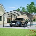 thumbnail image 1 of Upgraded 13x20 FT Heavy Duty Metal Carport with Enhanced Base, Extra Thick Galvanized Steel Frame, All-Weather Oversized Outdoor Car Shelter for Cars, Boats, and Tractors, 1 of 9