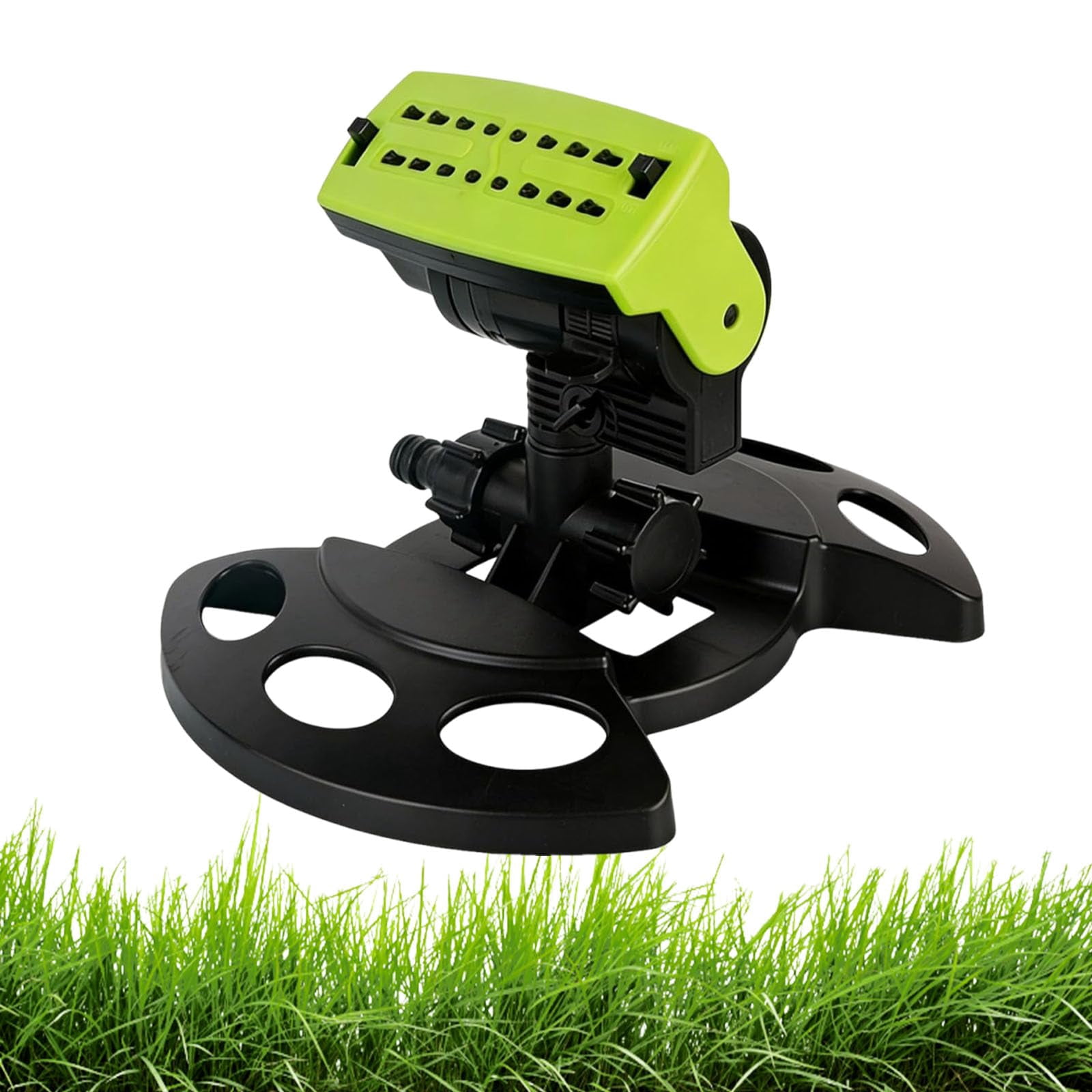Upgraded 16-Nozzle Oscillating Sprinkler with Dual-Zone Sprinkler Water Timer, Oscillating Lawn Sprinklers Adjustable for Lawn Yard Garden Watering