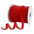 thumbnail image 1 of Upgraded 1cm Velvet Ribbon Flocking Ribbon Velvet Jewelry DIY Ribbon Accessories Ribbon 50 Yards H, 1 of 2