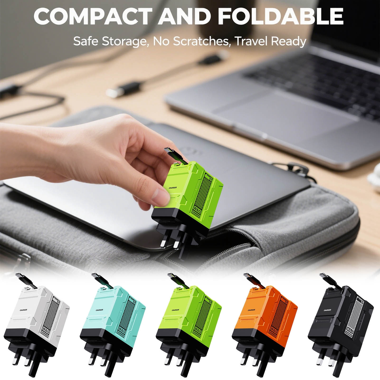 Upgraded 2 in 1 Fast Charger 120w, 2025 New Retractable Scalable Super ...
