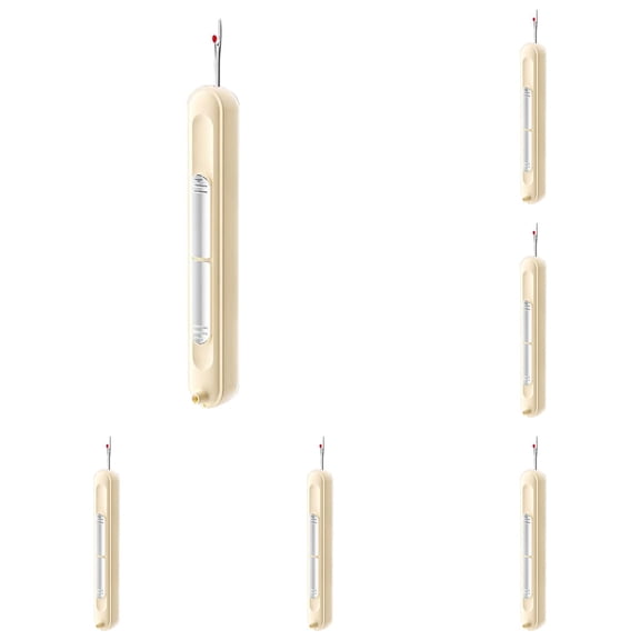 Upgraded 2 in 1 Needle Threader Seam Ripper Tool – Automatic Retractable Plug-in Threading Tool for Hand Sewing, Knitting, Embroidery, Quilting, Cross Stitch Stretchable Thread Remover