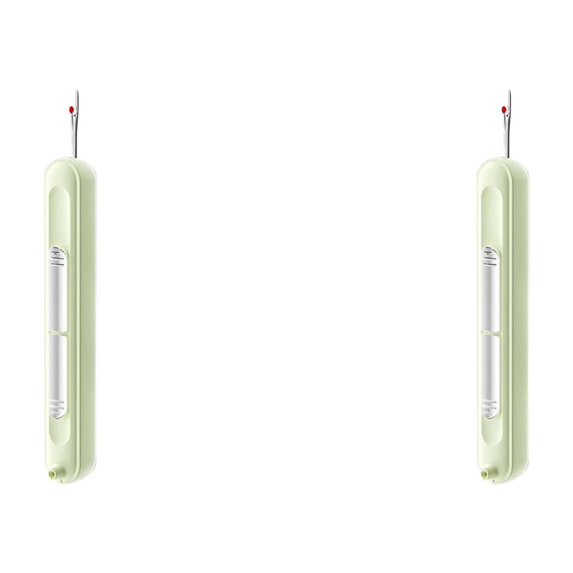 Upgraded 2 in 1 Needle Threader Seam Ripper Tool – Automatic Retractable Plug-in Threading Tool for Hand Sewing, Knitting, Embroidery, Quilting, Cross Stitch Stretchable Thread Remover