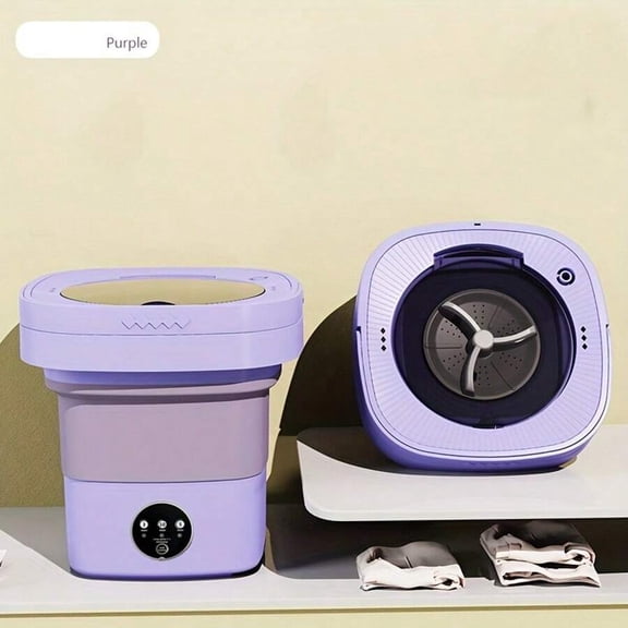 Upgraded 2.91 Gallon Collapsible Portable Mini Washer Machine, 3 Wash Modes Deep Clean Underwear and Baby Clothes, Space Efficient Laundry Equipment with Roller Washing System for Hotel, Apartment, D