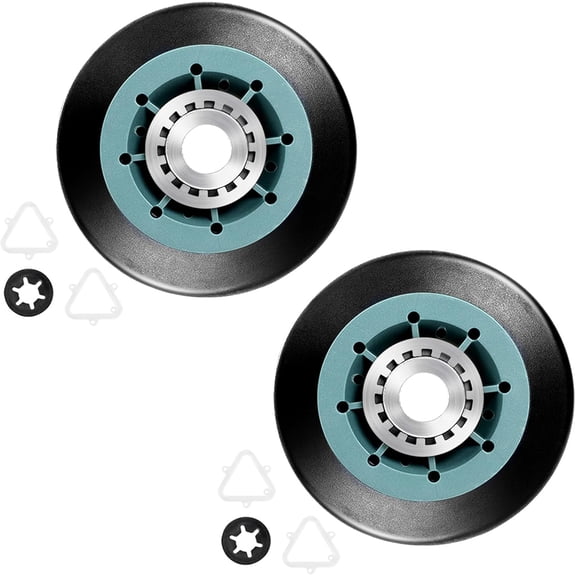 Upgraded (2 Pack) 349241T 8536974 WPW10314173 Dryer Drum Support Roller Kit fits Whirlpool, Kenmore, Maytag, for 337089, 3389901, 8536973, AP3098345, AP6019303, PS347627, W10314171, W10314173