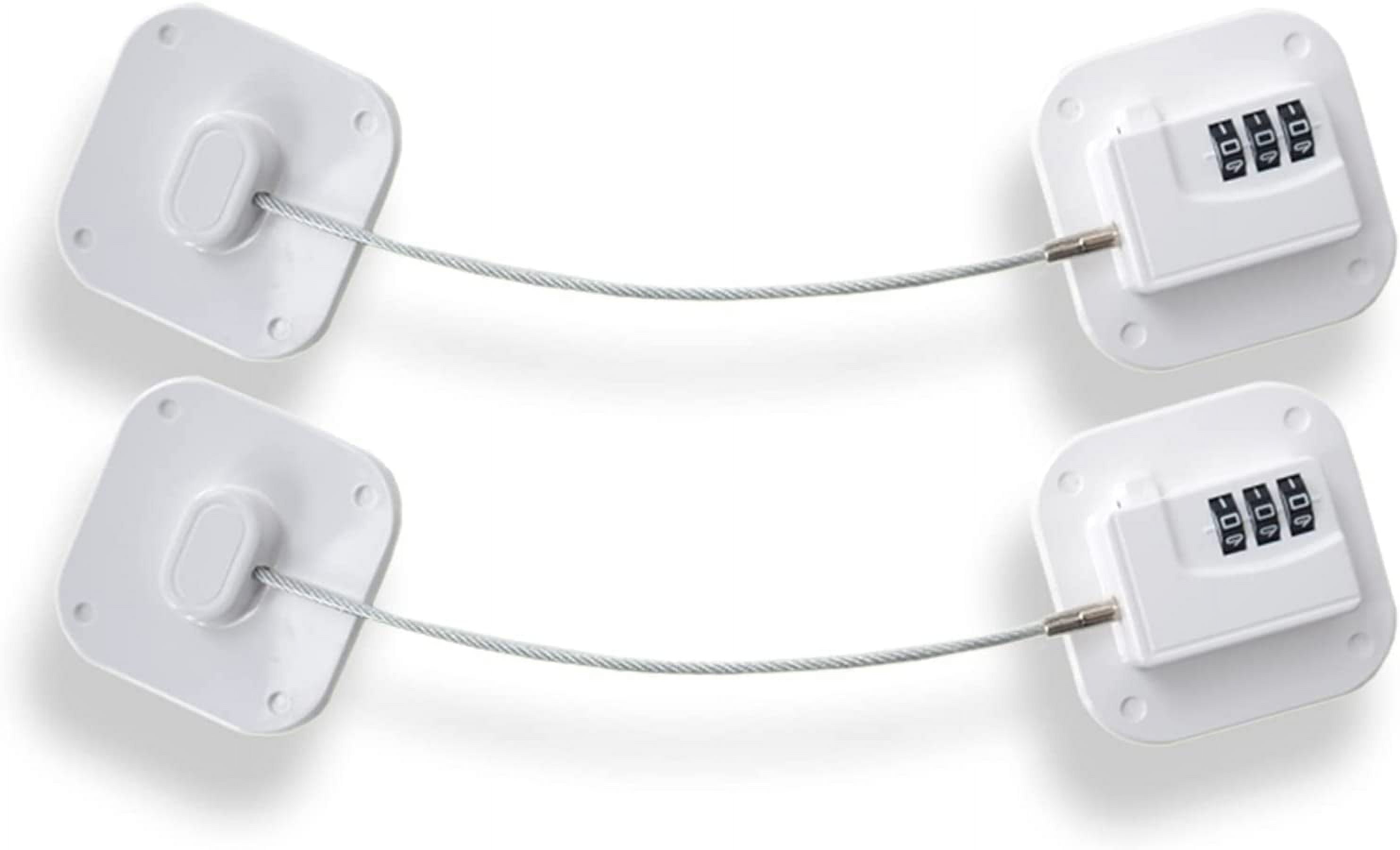 Upgraded 2 Pack Refrigerator Lock Combination for Babies, Freezer Lock